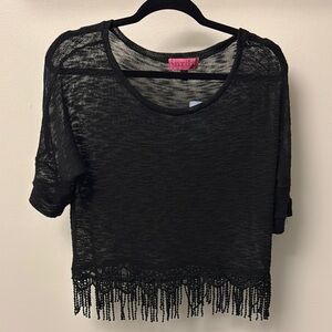 Sugar High Crop Top Size L Color Black